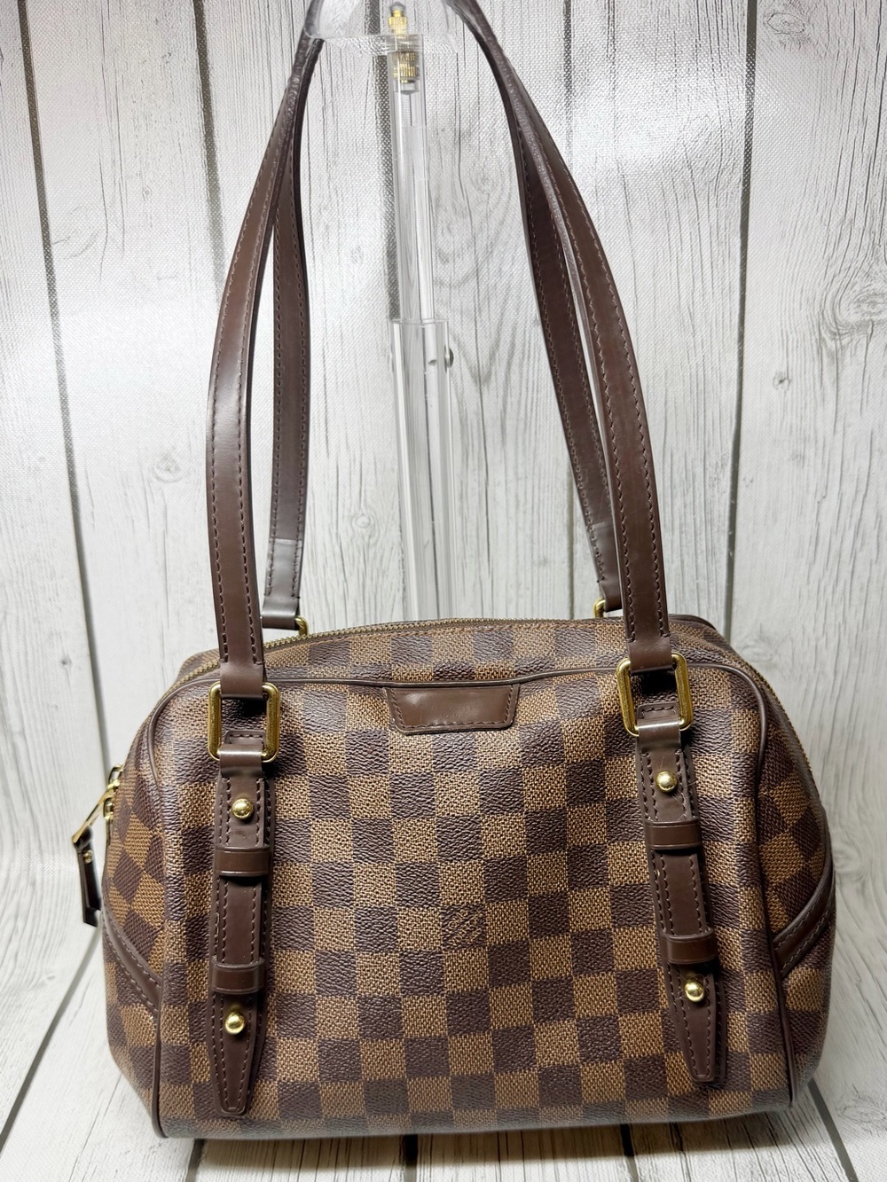 PRE LOVED Louis Vuitton Rivington PM in Damier Ebene Canvas